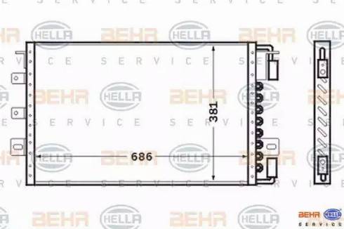 HELLA 8FC 351 024-131 - Lauhdutin, ilmastointilaite inparts.fi