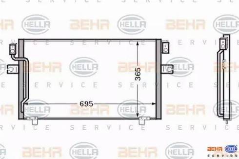 HELLA 8FC 351 024-171 - Lauhdutin, ilmastointilaite inparts.fi