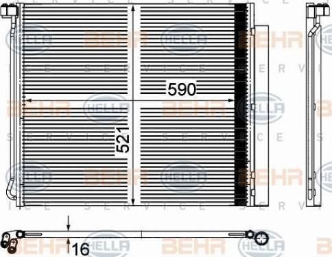 HELLA 8FC 351 100-704 - Lauhdutin, ilmastointilaite inparts.fi