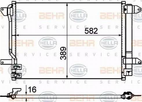 HELLA 8FC 351 344-584 - Lauhdutin, ilmastointilaite inparts.fi