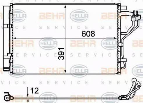 HELLA 8FC 351 344-624 - Lauhdutin, ilmastointilaite inparts.fi