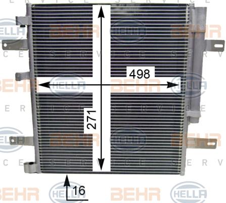 HELLA 8FC 351 344-291 - Lauhdutin, ilmastointilaite inparts.fi