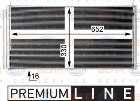 HELLA 8FC 351 343-401 - Lauhdutin, ilmastointilaite inparts.fi