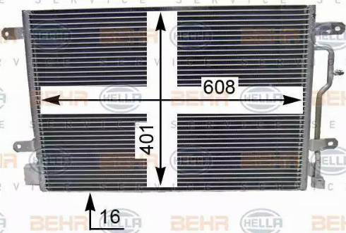 HELLA 8FC 351 343-484 - Lauhdutin, ilmastointilaite inparts.fi