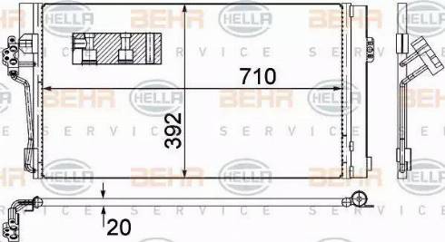 HELLA 8FC 351 343-014 - Lauhdutin, ilmastointilaite inparts.fi