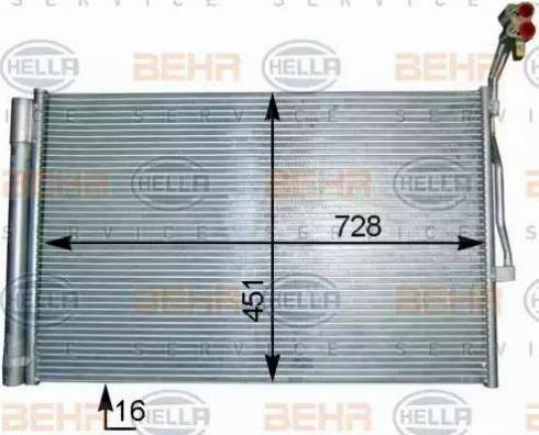 HELLA 8FC 351 343-161 - Lauhdutin, ilmastointilaite inparts.fi