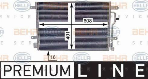 HELLA 8FC 351 343-361 - Lauhdutin, ilmastointilaite inparts.fi