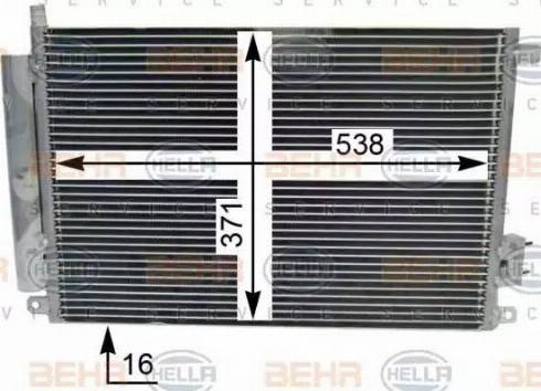 HELLA 8FC 351 343-284 - Lauhdutin, ilmastointilaite inparts.fi