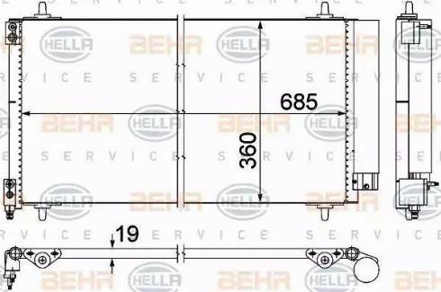 HELLA 8FC 351 309-401 - Lauhdutin, ilmastointilaite inparts.fi