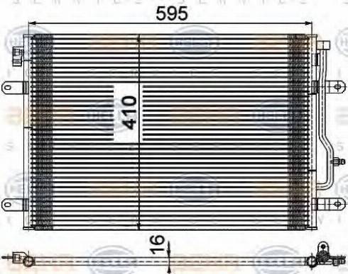 HELLA 8FC 351 309-481 - Lauhdutin, ilmastointilaite inparts.fi