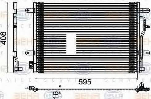 HELLA 8FC 351 309-471 - Lauhdutin, ilmastointilaite inparts.fi