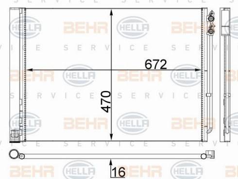 HELLA 8FC 351 309-144 - Lauhdutin, ilmastointilaite inparts.fi