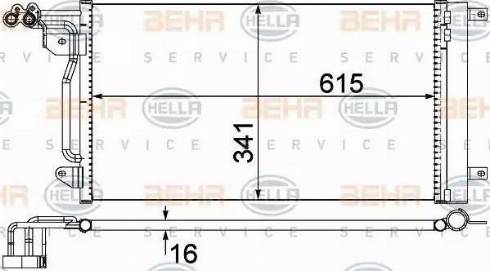 HELLA 8FC 351 309-134 - Lauhdutin, ilmastointilaite inparts.fi