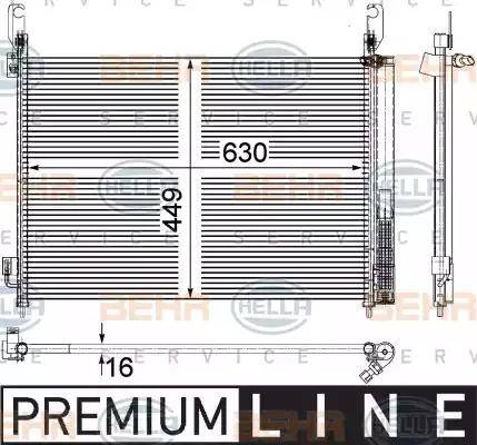 HELLA 8FC 351 309-361 - Lauhdutin, ilmastointilaite inparts.fi