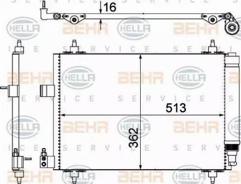 HELLA 8FC 351 309-331 - Lauhdutin, ilmastointilaite inparts.fi