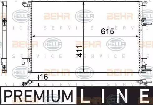 HELLA 8FC 351 309-371 - Lauhdutin, ilmastointilaite inparts.fi