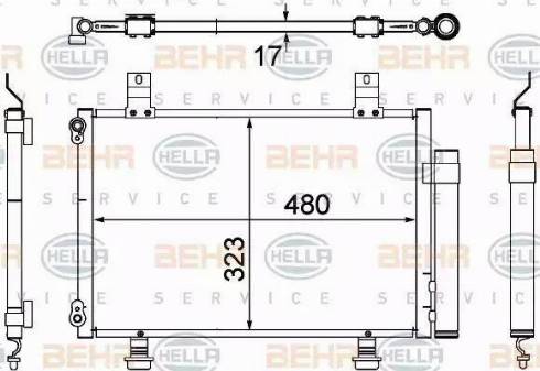 HELLA 8FC 351 304-431 - Lauhdutin, ilmastointilaite inparts.fi