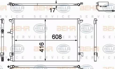 HELLA 8FC 351 304-471 - Lauhdutin, ilmastointilaite inparts.fi