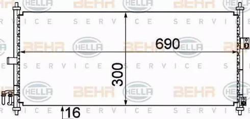 HELLA 8FC 351 304-651 - Lauhdutin, ilmastointilaite inparts.fi