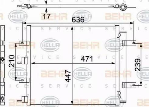 HELLA 8FC 351 304-181 - Lauhdutin, ilmastointilaite inparts.fi