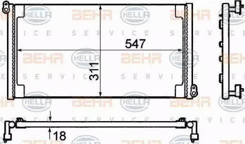 HELLA 8FC 351 304-301 - Lauhdutin, ilmastointilaite inparts.fi