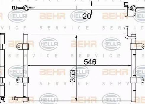 HELLA 8FC 351 304-321 - Lauhdutin, ilmastointilaite inparts.fi