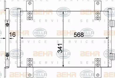 HELLA 8FC 351 305-551 - Lauhdutin, ilmastointilaite inparts.fi