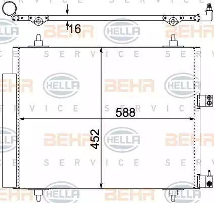 HELLA 8FC 351 305-221 - Lauhdutin, ilmastointilaite inparts.fi