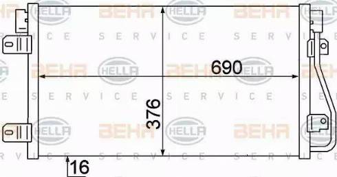 HELLA 8FC 351 306-641 - Lauhdutin, ilmastointilaite inparts.fi