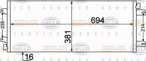 HELLA 8FC 351 306-651 - Lauhdutin, ilmastointilaite inparts.fi