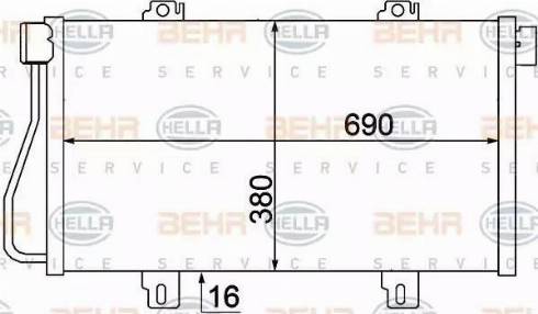 HELLA 8FC 351 306-681 - Lauhdutin, ilmastointilaite inparts.fi