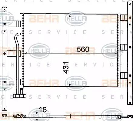 HELLA 8FC 351 306-061 - Lauhdutin, ilmastointilaite inparts.fi