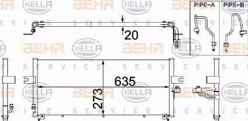 HELLA 8FC 351 306-341 - Lauhdutin, ilmastointilaite inparts.fi