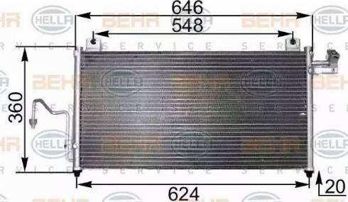 HELLA 8FC 351 300-471 - Lauhdutin, ilmastointilaite inparts.fi