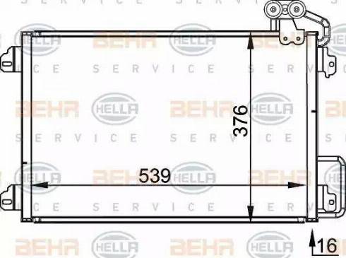 HELLA 8FC 351 300-514 - Lauhdutin, ilmastointilaite inparts.fi