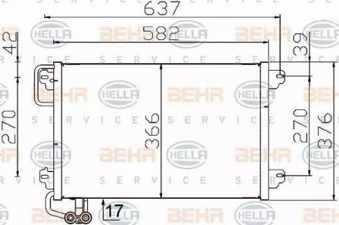 HELLA 8FC 351 300-514 - Lauhdutin, ilmastointilaite inparts.fi