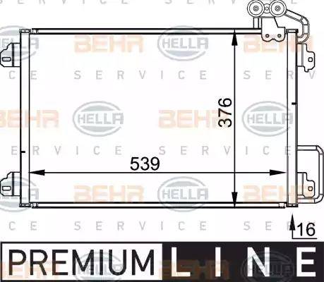 HELLA 8FC 351 300-511 - Lauhdutin, ilmastointilaite inparts.fi