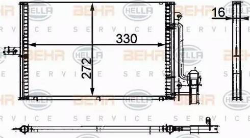 HELLA 8FC 351 300-694 - Lauhdutin, ilmastointilaite inparts.fi