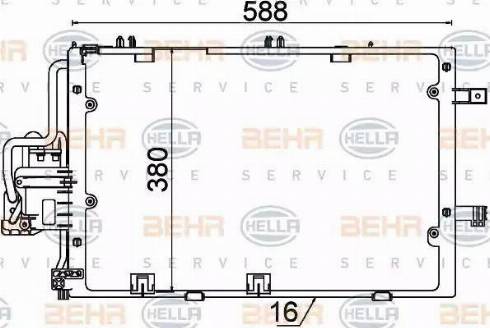 HELLA 8FC 351 300-604 - Lauhdutin, ilmastointilaite inparts.fi