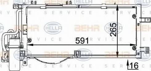 HELLA 8FC 351 300-614 - Lauhdutin, ilmastointilaite inparts.fi