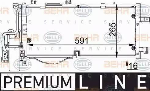 HELLA 8FC 351 300-611 - Lauhdutin, ilmastointilaite inparts.fi