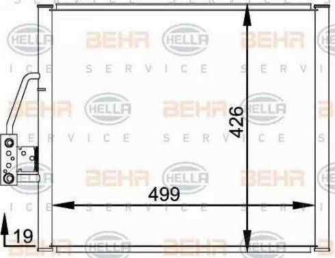 HELLA 8FC 351 300-001 - Lauhdutin, ilmastointilaite inparts.fi