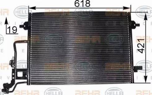 HELLA 8FC 351 300-394 - Lauhdutin, ilmastointilaite inparts.fi