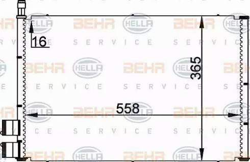 HELLA 8FC 351 300-354 - Lauhdutin, ilmastointilaite inparts.fi