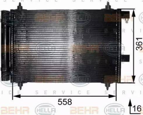 HELLA 8FC 351 300-251 - Lauhdutin, ilmastointilaite inparts.fi