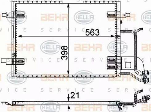 HELLA 8FC 351 301-401 - Lauhdutin, ilmastointilaite inparts.fi