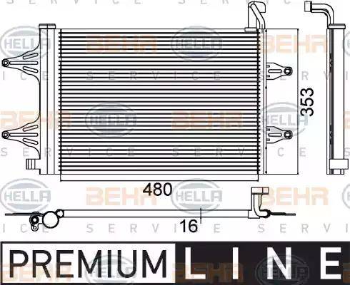 HELLA 8FC 351 301-531 - Lauhdutin, ilmastointilaite inparts.fi