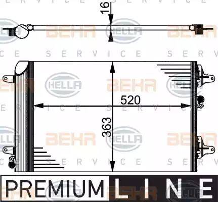 HELLA 8FC 351 301-521 - Lauhdutin, ilmastointilaite inparts.fi