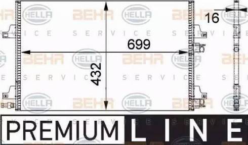 HELLA 8FC 351 301-631 - Lauhdutin, ilmastointilaite inparts.fi