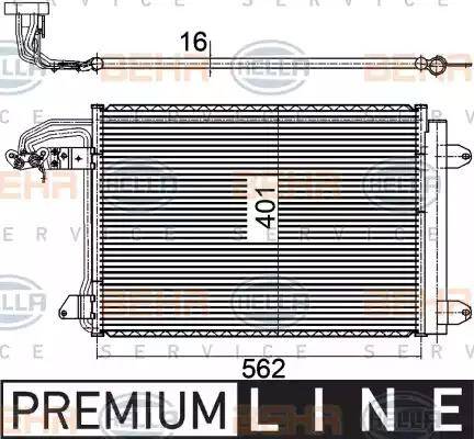 HELLA 8FC 351 301-041 - Lauhdutin, ilmastointilaite inparts.fi